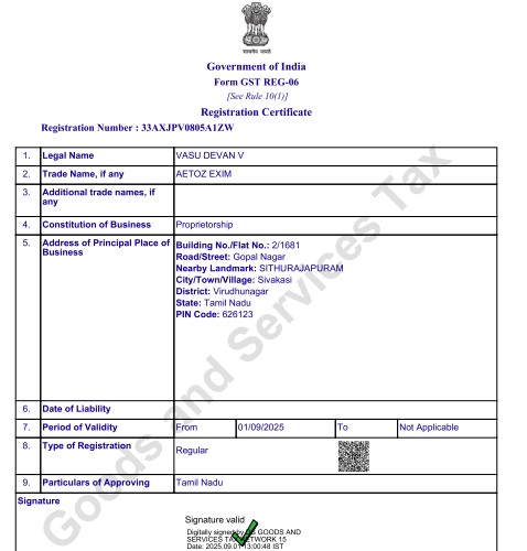 GST Certificate